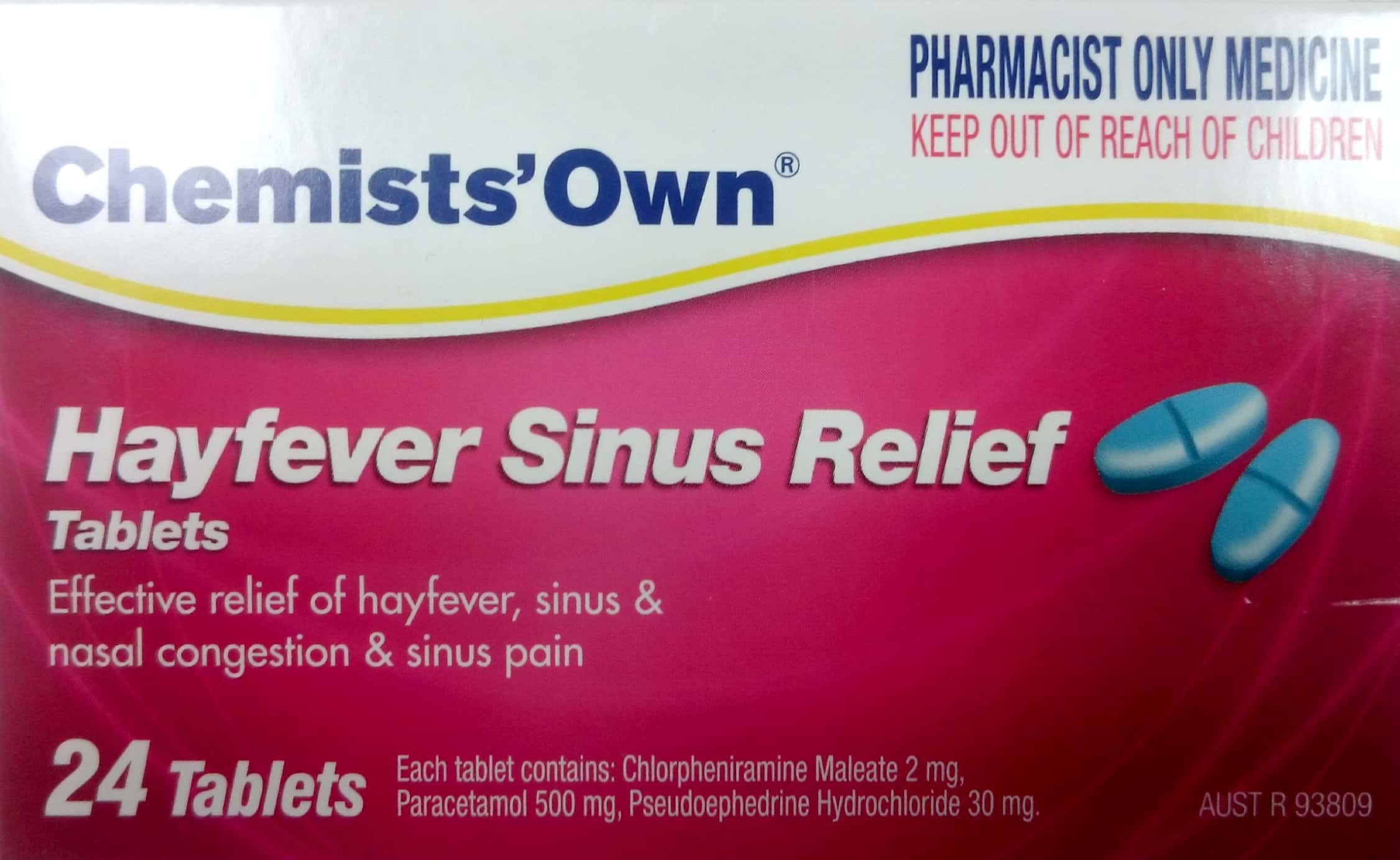 CHEMISTS OWN HAYFEVER SINUS RELIEFTAB 24