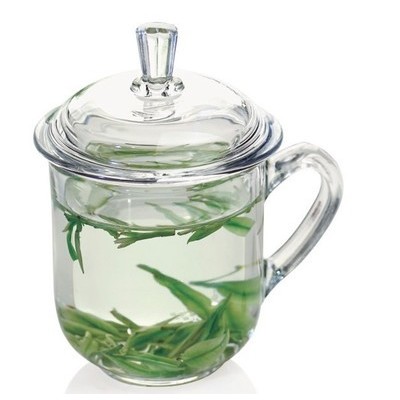 glass mug with cover
