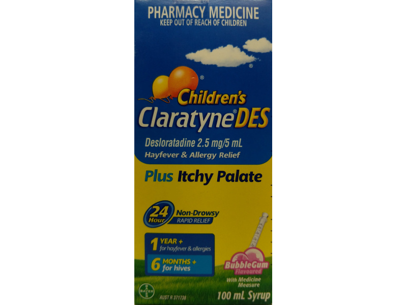 CLARATYNE DES CHILD SYRUP BOTTLE 100ML