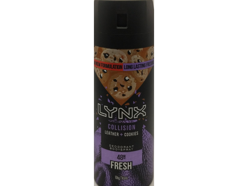 LYNX BODY SPRAY LEATHER COOKIES NEW 165ML
