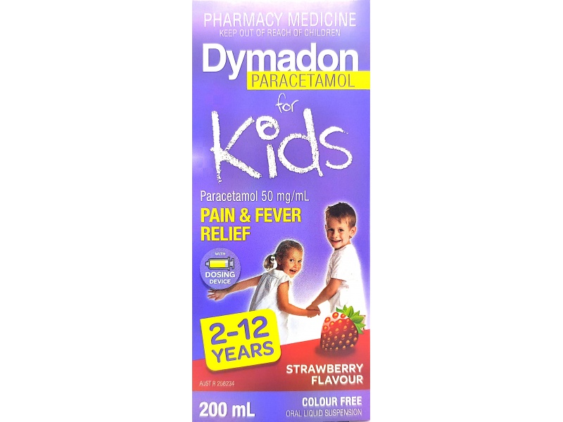 DYMADON 2-12YRS STRAWBERRY 200ML